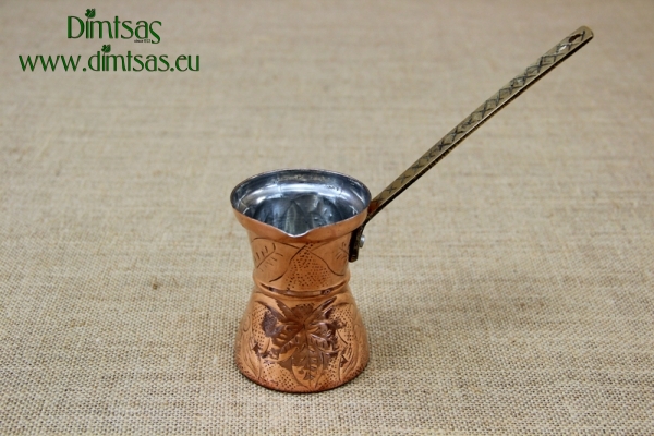 Copper Engraved Coffee Pot No4