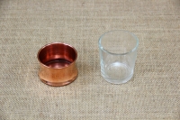 Glass for Ouzo with Copper Base Second Depiction
