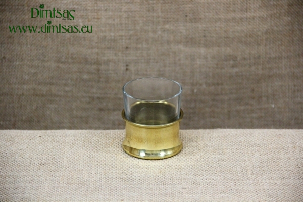 Glass for Ouzo with Brass Base