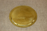 Brass Serving Tray Round Hammered No28 First Depiction