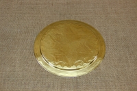 Brass Serving Tray Round Engraved No24 First Depiction