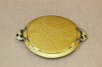 Brass Serving Tray Round Hammered with Handles No26 First Depiction
