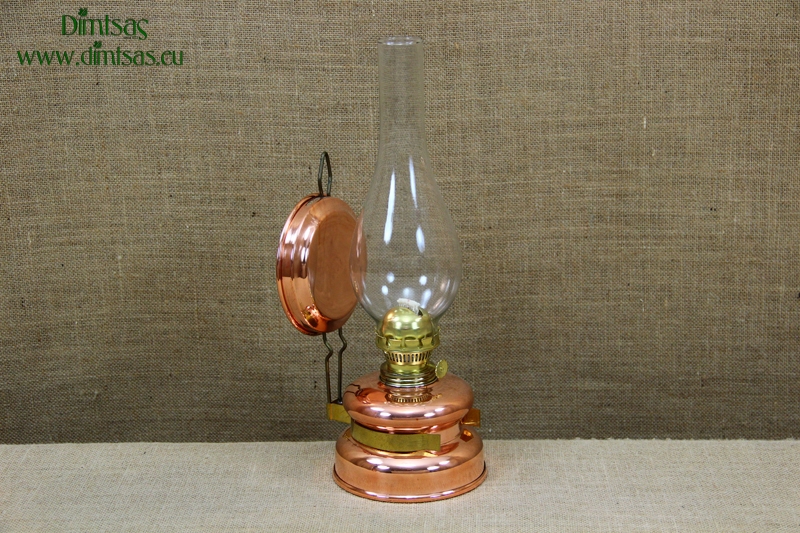 Vintage Hilco Copper Hong Kong Oil Lamp With Finger Hold, Small