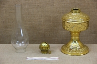Brass Oil Lamp Tabletop Engraved No2 Third Depiction