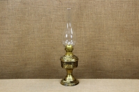 Brass Oil Lamp Tabletop Engraved  Vintage No1 First Depiction