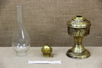 Brass Oil Lamp Tabletop Engraved  Vintage No1 Third Depiction