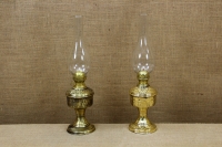 Brass Oil Lamp Tabletop Engraved  Vintage No1 Fifth Depiction