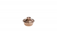 Copper Mini Pot Curved Engraved No2 Sixth Depiction