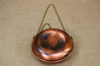 Copper Flask Engraved Hanging Antiqued Second Depiction