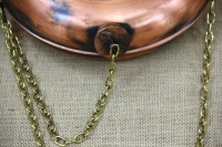 Copper Flask Engraved Hanging Antiqued Fourth Depiction