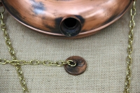 Copper Flask Engraved Hanging Antiqued Fifth Depiction