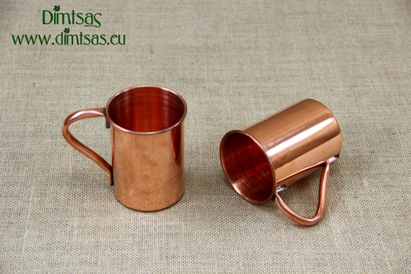 Copper Glass Straight with Handle 280 ml