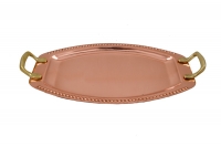 Copper Serving Tray Oval with Handles No2 Twelfth Depiction