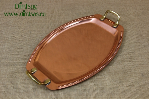 Copper Serving Tray Oval with Handles No2