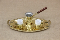 Brass Serving Tray Oval with Handles No1 Fourth Depiction
