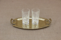 Brass Serving Tray Oval with Handles No1 Seventh Depiction