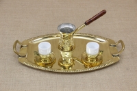 Brass Serving Tray Oval with Handles No2 Fourth Depiction