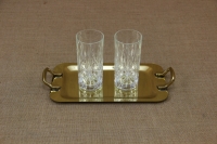 Brass Serving Tray Rectangle with Handles No1 Seventh Depiction