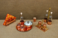 Copper Serving Set for Ouzo Tenth Depiction