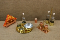 Brass Serving Set for Ouzo Tenth Depiction