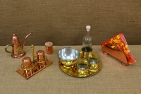 Brass Serving Set for Ouzo Sixth Depiction
