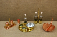 Brass Serving Set for Ouzo Seventh Depiction