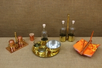 Brass Serving Set for Ouzo Eighth Depiction