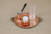 Copper Serving Tray Round Hammered with Handles No26 Third Depiction