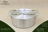 Aluminium Round Baking Pan Professional No40 25 liters Seventh Depiction