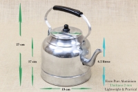 Aluminium Teapot No20 4.2 liters Eighth Depiction