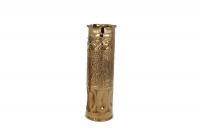 Trench Art Brass Shell Casing Engraved Two-Headed Eagle Size No4 Seventh Depiction