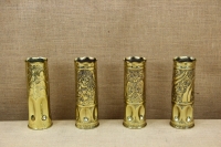 Trench Art Brass Shell Casing Engraved Flowers Size No4 Fifth Depiction