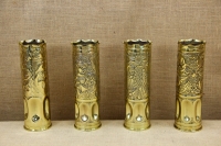 Trench Art Brass Shell Casing Engraved Flowers Size No5 Sixth Depiction