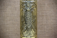 Trench Art Brass Shell Casing Engraved Holy Mary Size No6 Fourth Depiction