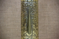Trench Art Brass Shell Casing Engraved Flowers Size No6 Third Depiction