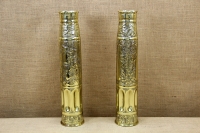 Trench Art Brass Shell Casing Engraved Flowers Size No6 Seventh Depiction