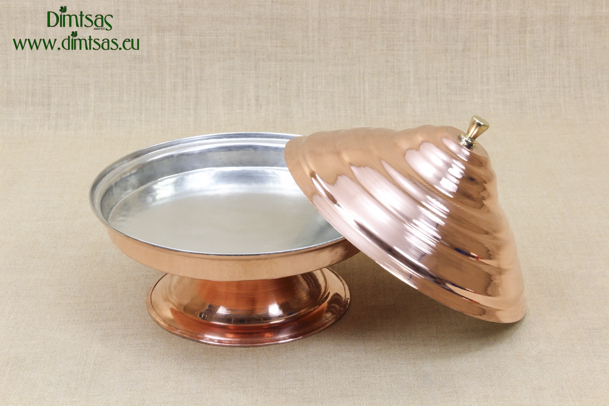 Copper Serving Platter with Lid No1