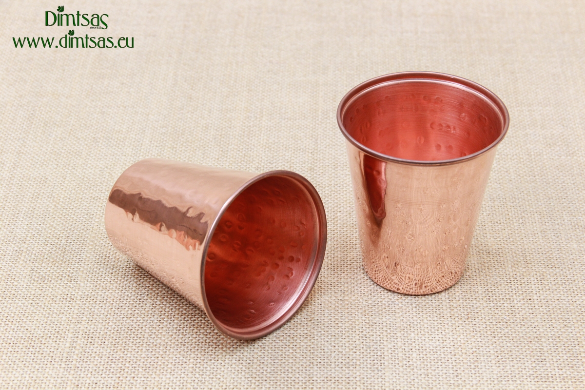 Conical Copper Glass Hammered Series 1 300 ml