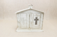 Double Cemetery Candle Box Patina Ecru First Depiction