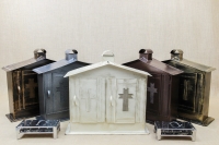 Double Cemetery Candle Box Wrought Grey Tenth Depiction