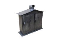Double Cemetery Candle Box Wrought Grey Fourteenth Depiction