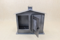 Double Cemetery Candle Box Wrought Grey Third Depiction
