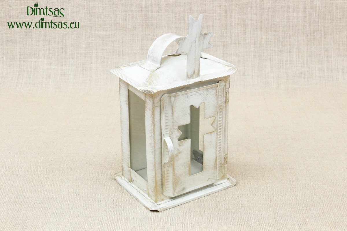 Small Oil Cemetery Candle Box with Glass Inox