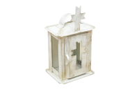 Small Oil Cemetery Candle Box with Glass Patina Ecru Thirteenth Depiction