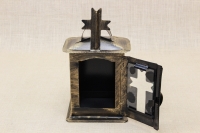 Small Oil Cemetery Candle Box with Glass Patina Bronze Second Depiction