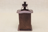 Small Oil Cemetery Candle Box with Glass Wrought Brown Fourth Depiction