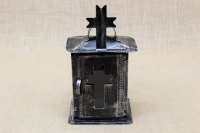 Small Oil Cemetery Candle Box with Glass Patina Silver First Depiction