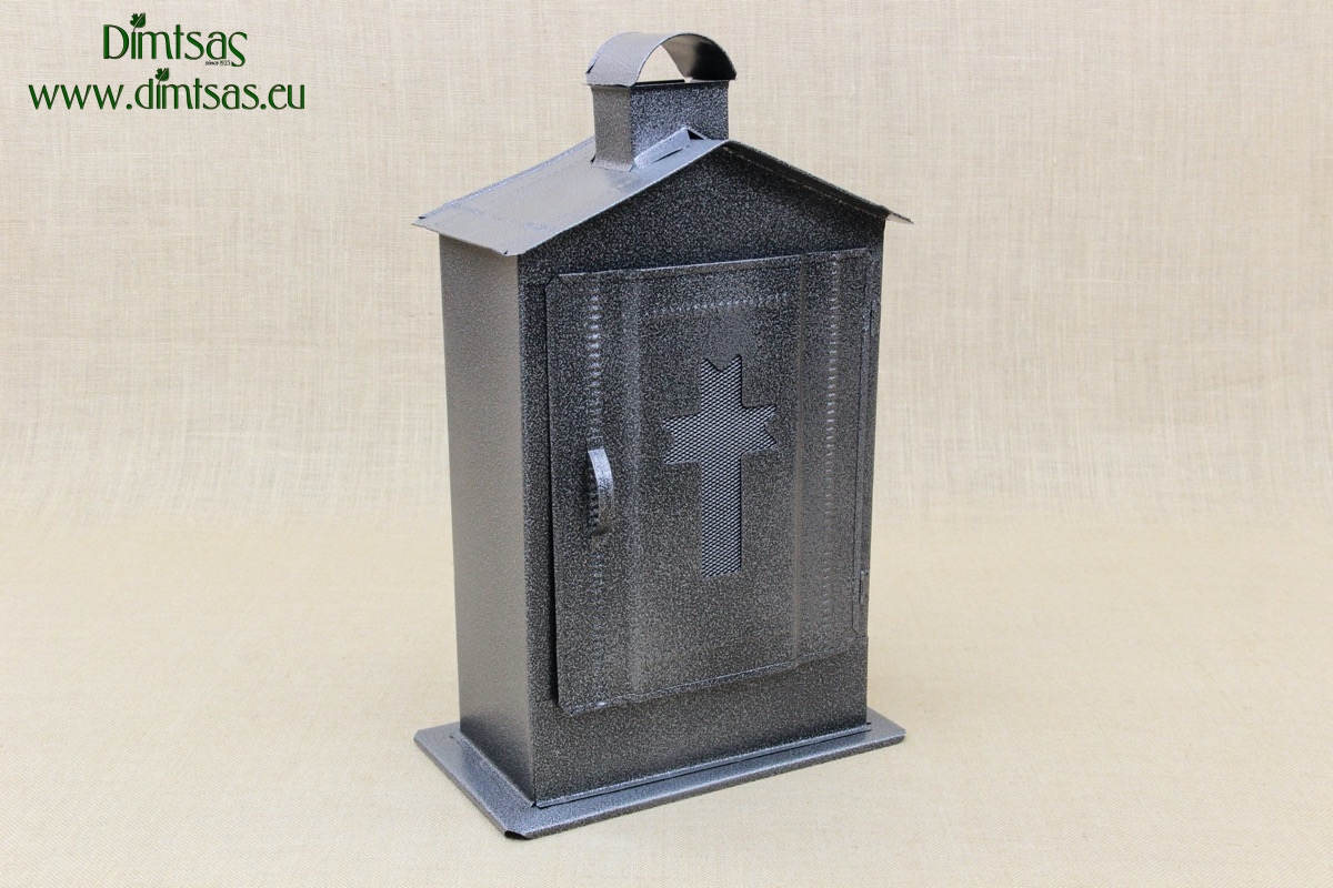 Big Cemetery Candle Box Wrought Grey