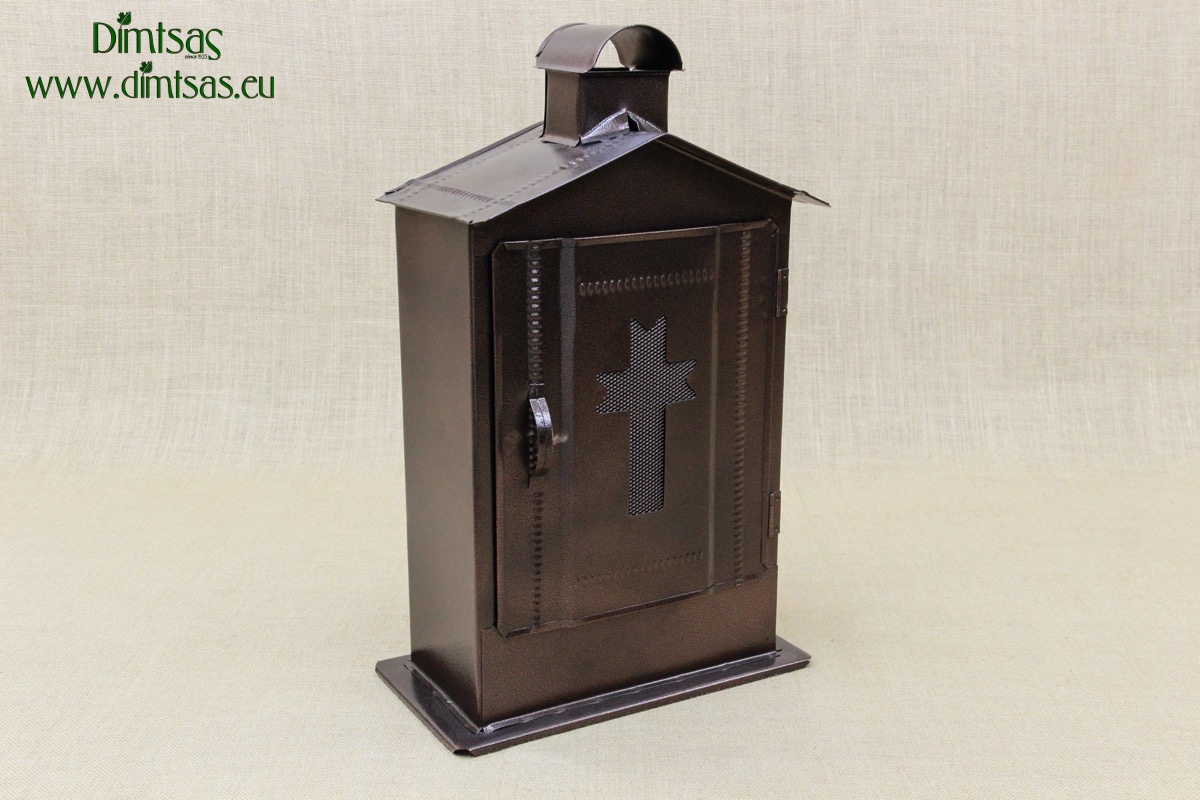 Big Cemetery Candle Box Wrought Brown