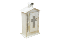 Small Cemetery Candle Box Patina Ecru Fifteenth Depiction